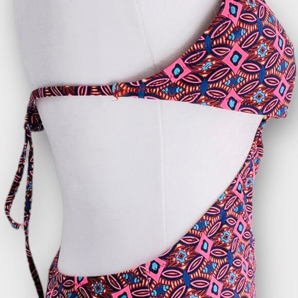 J. Crew O Ring Circle Side Cutout Waist One Piece Swimsuit Womens 4 Geo Print - Picture 5 of 12